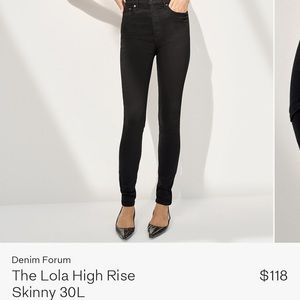 Denim Forum Lola High Rise Skinny Jean